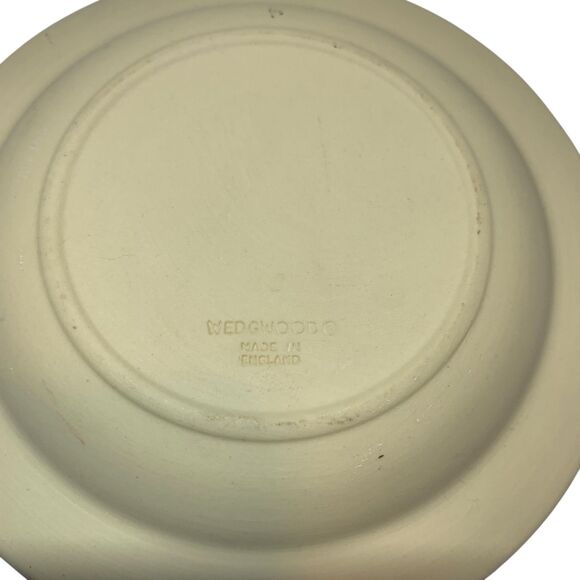 Wedgewood Primrose Yellow Jasperware Ashtray Trinket Dish White Floral England - Picture 6 of 8